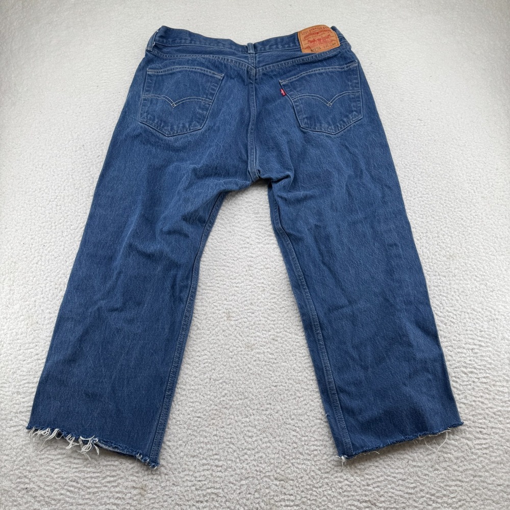 Y2K Levis 501XX Jeans Mens 36x30 (Fit 34x24) Chopped Blue Medium Wash Button Fly - Picture 10 of 10